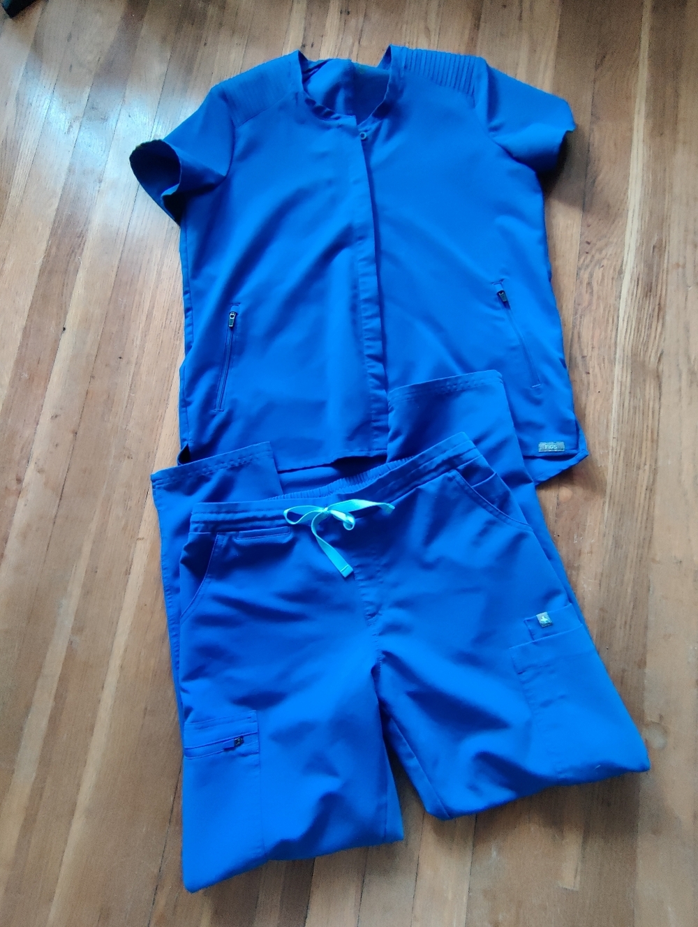 FIGS Bright Royal Blue Scrub  - Two-Piece Top & Pants